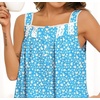 image:imageSWOMOG Cotton Nightgowns for Women Sleeveless Button Down Night Gown Soft Victorian Nightdress House Dress with PocketsBlue Flower