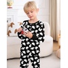 image:imageSWOMOG Girls Pajama Set Short Sleeve Tops amp Ruffled Shorts with Pocket 2 Piece Summer Pajamas for Kids Size 615Black Ghost