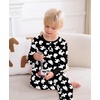 image:imageSWOMOG Girls Pajama Set Short Sleeve Tops amp Ruffled Shorts with Pocket 2 Piece Summer Pajamas for Kids Size 615Black Ghost