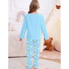 image:imageSWOMOG Girls Pajama Set Short Sleeve Tops amp Ruffled Shorts with Pocket 2 Piece Summer Pajamas for Kids Size 615Blue Star and Moon