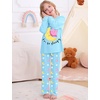 image:imageSWOMOG Girls Pajama Set Short Sleeve Tops amp Ruffled Shorts with Pocket 2 Piece Summer Pajamas for Kids Size 615Blue Star and Moon