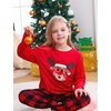 image:imageSWOMOG Girls Pajama Set Short Sleeve Tops amp Ruffled Shorts with Pocket 2 Piece Summer Pajamas for Kids Size 615Red Plaid Deer