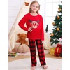 image:imageSWOMOG Girls Pajama Set Short Sleeve Tops amp Ruffled Shorts with Pocket 2 Piece Summer Pajamas for Kids Size 615Red Plaid Deer