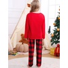 image:imageSWOMOG Girls Pajama Set Short Sleeve Tops amp Ruffled Shorts with Pocket 2 Piece Summer Pajamas for Kids Size 615Red Plaid Deer