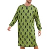 image:imageSWOMOG Mens Nightgown Long Sleeve Lounge Sleep Henley Shirt Pajama Big amp Tall Nightshirt Comfy Nightwear SXXLArmy Green Bigfoot