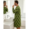 image:imageSWOMOG Mens Nightgown Long Sleeve Lounge Sleep Henley Shirt Pajama Big amp Tall Nightshirt Comfy Nightwear SXXLArmy Green Bigfoot