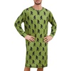 image:imageSWOMOG Mens Nightgown Long Sleeve Lounge Sleep Henley Shirt Pajama Big amp Tall Nightshirt Comfy Nightwear SXXLArmy Green Bigfoot