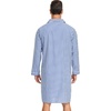 image:imageSWOMOG Mens Nightshirt 100 Cotton Long Sleeve Sleep Shirt Button Down Nightgown Soft Sleepwear Comfy Nightwear SXXXLWhite Blue Stripes