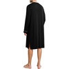 image:imageSWOMOG Mens Nightshirt Long Sleeve Nightgown Soft Loose Sleepwear Comfy Big amp Tall Henley Sleep Shirt for Sleeping SXXLBlack