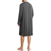 image:imageSWOMOG Mens Nightshirt Long Sleeve Nightgown Soft Loose Sleepwear Comfy Big amp Tall Henley Sleep Shirt for Sleeping SXXLDeep Grey