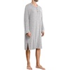 image:imageSWOMOG Mens Nightshirt Long Sleeve Nightgown Soft Loose Sleepwear Comfy Big amp Tall Henley Sleep Shirt for Sleeping SXXLGrey