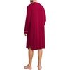 image:imageSWOMOG Mens Nightshirt Long Sleeve Nightgown Soft Loose Sleepwear Comfy Big amp Tall Henley Sleep Shirt for Sleeping SXXLWine Red