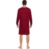 image:imageSWOMOG Mens Nightshirt Modal Long Sleeve Nightgown Henley Night Shirts Sleepwear Big amp Tall Nightwear SXXXLDeep Wine Red