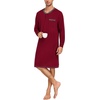 image:imageSWOMOG Mens Nightshirt Modal Long Sleeve Nightgown Henley Night Shirts Sleepwear Big amp Tall Nightwear SXXXLDeep Wine Red