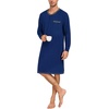 image:imageSWOMOG Mens Nightshirt Modal Long Sleeve Nightgown Henley Night Shirts Sleepwear Big amp Tall Nightwear SXXXLNavy Blue