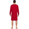 image:imageSWOMOG Mens Nightshirt Modal Long Sleeve Nightgown Henley Night Shirts Sleepwear Big amp Tall Nightwear SXXXLRed
