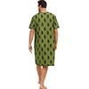 image:imageSWOMOG Mens Nightshirt Short Sleeve Nightgown Soft Loose Sleepwear Lightweight Nightwear Comfy Henley Sleep Shirt SXXLArmy Green Bigfoot