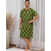 image:imageSWOMOG Mens Nightshirt Short Sleeve Nightgown Soft Loose Sleepwear Lightweight Nightwear Comfy Henley Sleep Shirt SXXLArmy Green Bigfoot