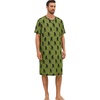 image:imageSWOMOG Mens Nightshirt Short Sleeve Nightgown Soft Loose Sleepwear Lightweight Nightwear Comfy Henley Sleep Shirt SXXLArmy Green Bigfoot