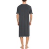 image:imageSWOMOG Mens Nightshirt Short Sleeve Nightgown Soft Loose Sleepwear Lightweight Nightwear Comfy Henley Sleep Shirt SXXLDeep Grey