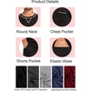 image:imageSWOMOG Mens Pajamas Set Summer Sleepwear Short Sleeve Pjs Set Soft 2 Piece Lounge Set Comfy Loungewear with PocketsBlack