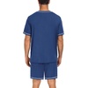 image:imageSWOMOG Mens Pajamas Set Summer Sleepwear Short Sleeve Pjs Set Soft 2 Piece Lounge Set Comfy Loungewear with PocketsNavy