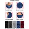 image:imageSWOMOG Mens Pajamas Set Summer Sleepwear Short Sleeve Pjs Set Soft 2 Piece Lounge Set Comfy Loungewear with PocketsNavy