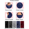 image:imageSWOMOG Mens Pajamas Set Summer Sleepwear Short Sleeve Pjs Set Soft 2 Piece Lounge Set Comfy Loungewear with PocketsNavy Blue