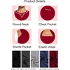 image:imageSWOMOG Mens Pajamas Set Summer Sleepwear Short Sleeve Pjs Set Soft 2 Piece Lounge Set Comfy Loungewear with PocketsRed
