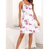 image:imageSWOMOG Nightgowns for Women Soft Sleeveless Nightdress with Pockets Ruffle Ladies Sleepshirts