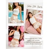 image:imageSWOMOG Satin Silk Lace Shorts for Women Lace Trim Micro Mini Shorts Slip Pj Bottoms Knickers BoxerChampagne