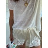 image:imageSWOMOG Satin Silk Lace Shorts for Women Lace Trim Micro Mini Shorts Slip Pj Bottoms Knickers BoxerChampagne