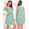 image:imageSWOMOG Women Maternity Nursing Gown and 34 Sleeve Robe Set Labor Delivery Nightgown Breastfeeding Hospital BathrobeAqua Green