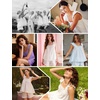 image:imageSWOMOG Women Pajama Sets 2 Pcs Ruffle Pjs Bridal Pajamas for Women Sleepwear Set with Tank Tops and ShortsBlack