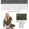 image:imageSWOMOG Women Pajama Sets TwoPiece Nightwear Short Sleeve Sleepwear Button Down Pj Lounge Sets with Long PantsArmy Green