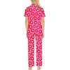 image:imageSWOMOG Women Pajama Sets TwoPiece Nightwear Short Sleeve Sleepwear Button Down Pj Lounge Sets with Long PantsRose Flower