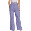 image:imageSWOMOG Womens 100 Cotton Pajama Pants Lightweight Gingham Lounge Bottoms Casual Wide Leg PJ Pants with PocketsBlue Plaid
