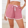 image:imageSWOMOG Womens Pajama Shorts Elastic Waist Sleep Shorts Women Comfy Lounge Pants Soft Pj Shorts with Pockets SXXL