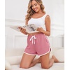 image:imageSWOMOG Womens Pajama Shorts Elastic Waist Sleep Shorts Women Comfy Lounge Pants Soft Pj Shorts with Pockets SXXL