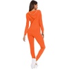 image:imageSWOMOG Womens Pajamas Jumpsuits Zipup Hoodie Union Jumpsuit Romper Long Sleeve Sexy Onesie Bodysuits One Piece SleepwearOrange