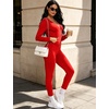 image:imageSWOMOG Womens Pajamas Jumpsuits Zipup Hoodie Union Jumpsuit Romper Long Sleeve Sexy Onesie Bodysuits One Piece SleepwearRed