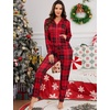 image:imageSWOMOG Womens Pajamas Jumpsuits Zipup Hoodie Union Jumpsuit Romper Long Sleeve Sexy Onesie Bodysuits One Piece SleepwearRed Black Grid