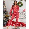 image:imageSWOMOG Womens Pajamas Jumpsuits Zipup Hoodie Union Jumpsuit Romper Long Sleeve Sexy Onesie Bodysuits One Piece SleepwearRed Bottom Elk