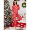 image:imageSWOMOG Womens Pajamas Jumpsuits Zipup Hoodie Union Jumpsuit Romper Long Sleeve Sexy Onesie Bodysuits One Piece SleepwearRed Bottom Elk