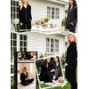 image:imageSWOMOG Womens Pajamas Set Long Sleeve Sleepwear Button Down Nightwear Soft Cotton Pj Lounge SetsBlack