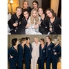 image:imageSWOMOG Womens Pajamas Set Long Sleeve Sleepwear Button Down Nightwear Soft Cotton Pj Lounge SetsBlack Grey