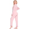 image:imageSWOMOG Womens Pajamas Set Long Sleeve Sleepwear Button Down Nightwear Soft Cotton Pj Lounge SetsPink