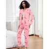image:imageSWOMOG Womens Pajamas Set Long Sleeve Sleepwear Button Down Nightwear Soft Cotton Pj Lounge SetsPink Candy Cane