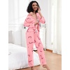 image:imageSWOMOG Womens Pajamas Set Long Sleeve Sleepwear Button Down Nightwear Soft Cotton Pj Lounge SetsPink Candy Cane