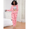 image:imageSWOMOG Womens Pajamas Set Long Sleeve Sleepwear Button Down Nightwear Soft Cotton Pj Lounge SetsPink Candy Cane